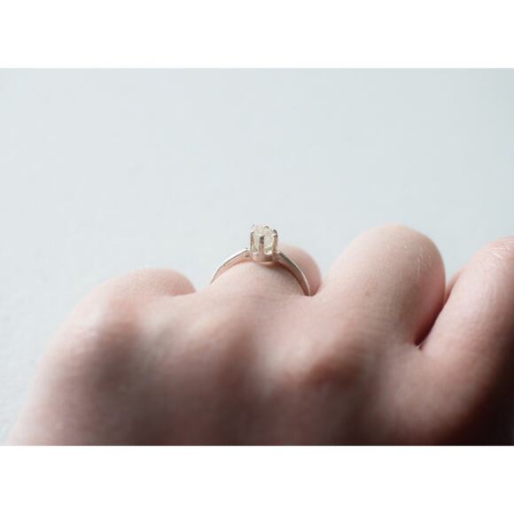 alternative raw diamond engagement ring raw crystal size 4 5 6 7 8 8 9 10 11 12 - Picture 3 of 3